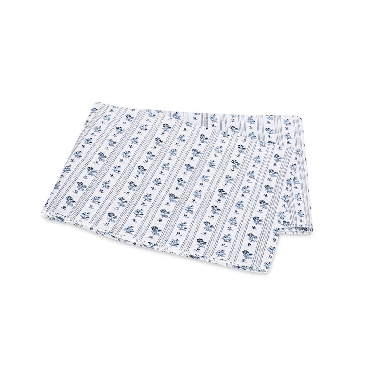 Cabanon Stripe Flat Sheet - Blue by Matouk