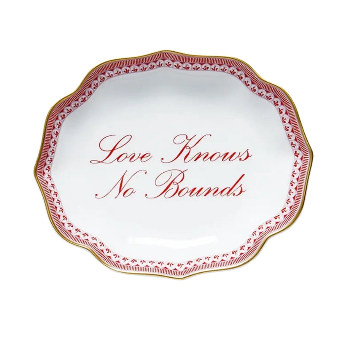 "Love Knows No Bounds" Ring Tray by Mottahedeh