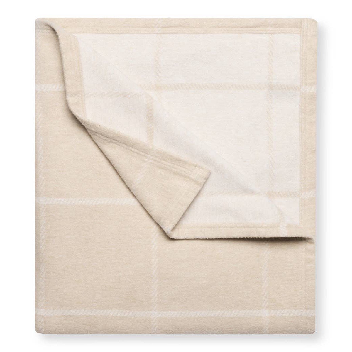 Wheat Windowpane Lightweight Blanket