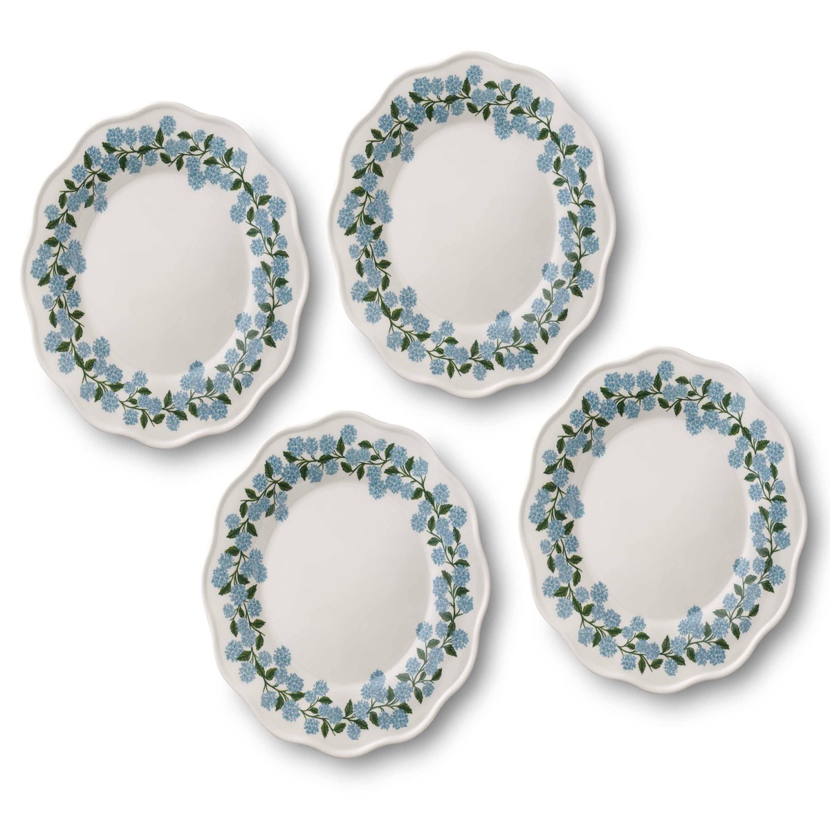 Hydrangea Melaminen Dessert Plates