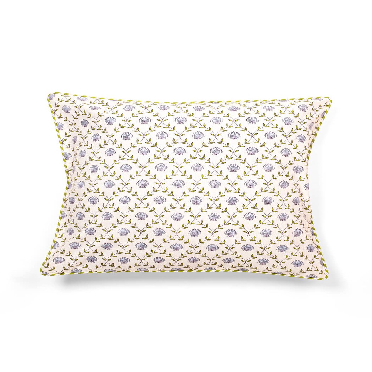 New Arrival Blue Seashell Blockprint Pillow