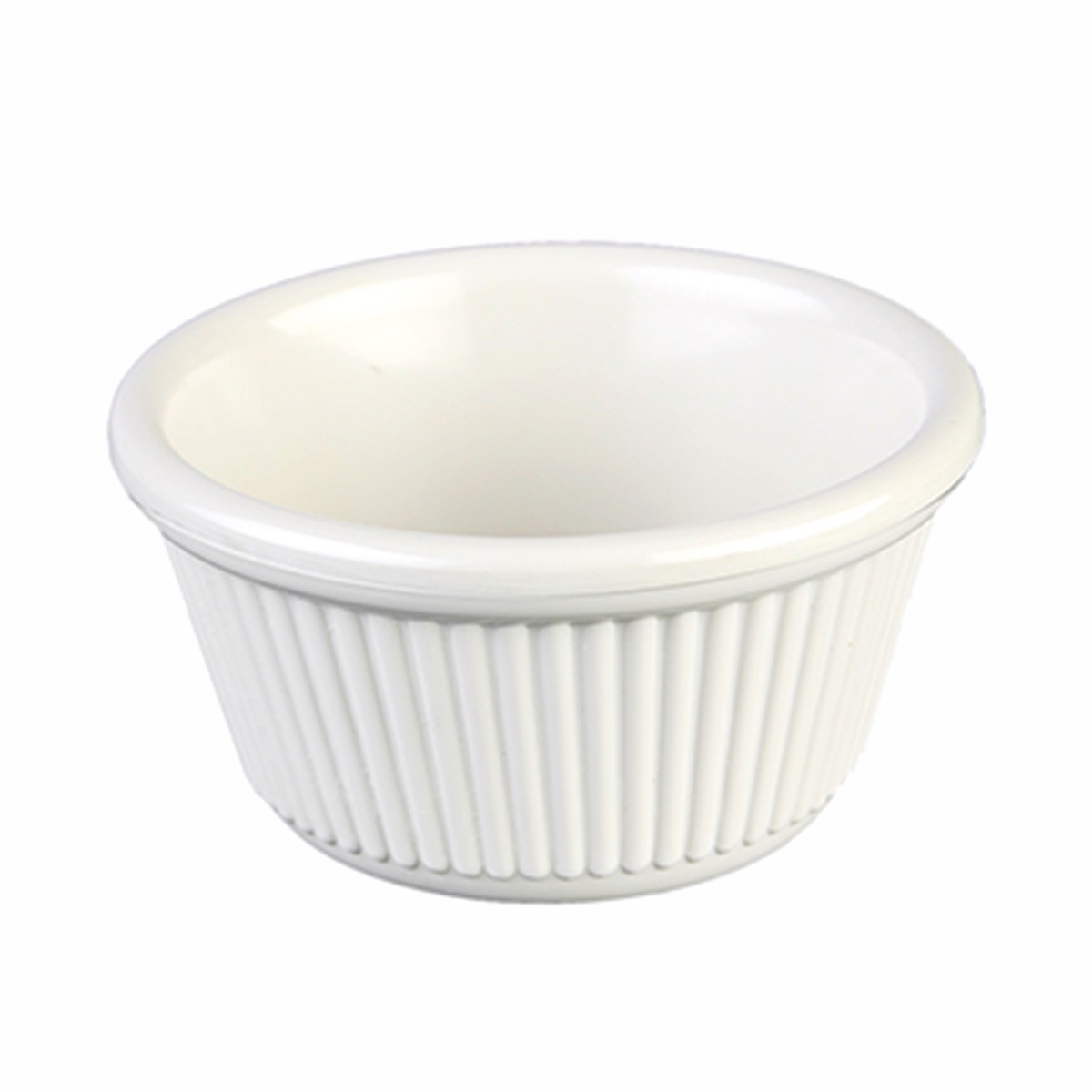 Thunder Group ML532B 4 oz. Fluted Melamine Ramekin, Bone