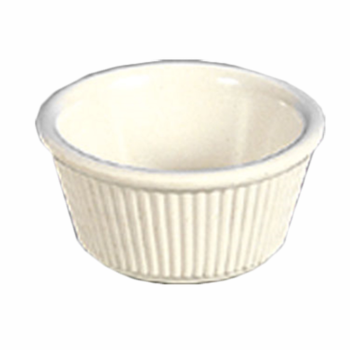 Thunder Group ML531B 3 oz. Fluted Melamine Ramekin, Bone