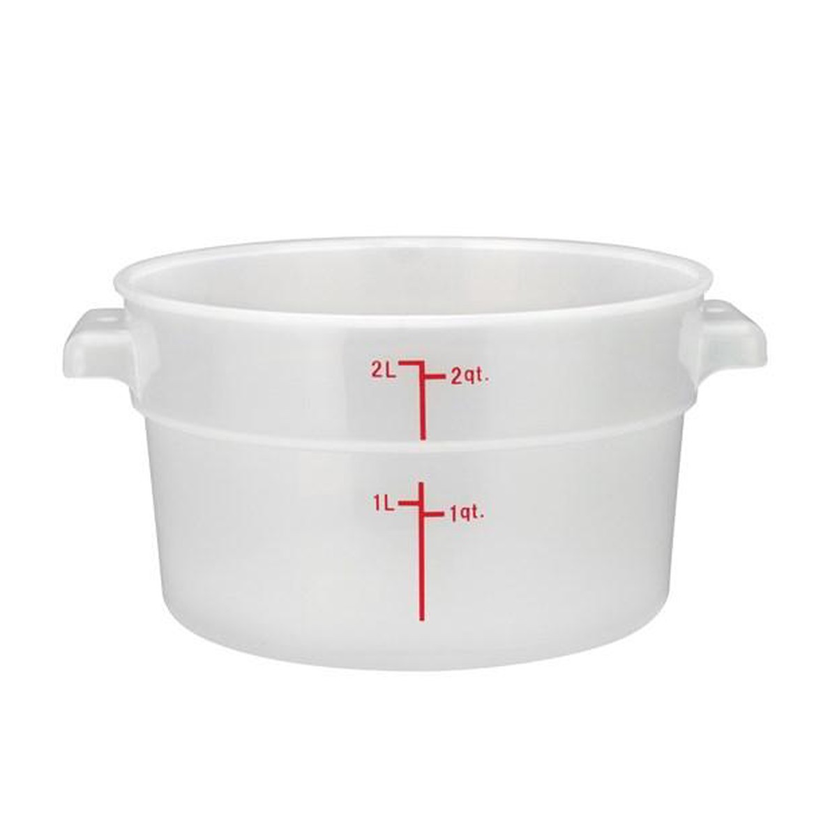 Winco PTRC-2 Round Storage Container, Translucent, Polypropylene, 2 Qt